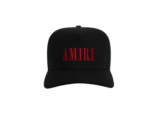 Amiri Trucker Cap with Red Embroidery